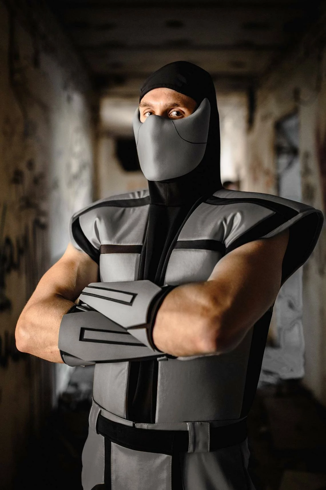 Ninja Outfit Halloween Costume Smoke Cosplay Costume From The Ultimate Mortal Kombat 5 Ninja Outfit Halloween Costume Smoke Cosplay Costume From The Ultimate Mortal Kombat - Image 3