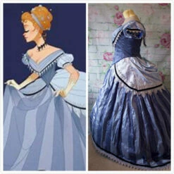 1860's Cinderella Dress Cosplay Costume With Petticoat -EpicCosplay Shop 1860 s Cinderella Dress Cosplay Costume with petticoat 5
