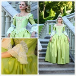 18th Century Marie Antoinette Dress Gown Cosplay Costume -EpicCosplay Shop 18th Century Marie Antoinette Dress Gown Cosplay Costume 5