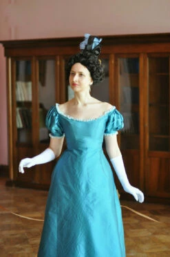 19th Century Biedermeier Costume Ballroom Dress Reenactment Costume -EpicCosplay Shop 19th Century Biedermeier Costume Ballroom Dress Reenactment Costume 4