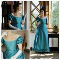 19th Century Biedermeier Costume Ballroom Dress Reenactment Costume -EpicCosplay Shop 19th Century Biedermeier Costume Ballroom Dress Reenactment Costume 5