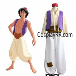 Adult Aladdin Costume With Suit Vest Shirt Pants Hat