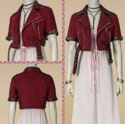 FF7 Aerith Gainsborough Cosplay Costume Aerith Jacket & Aerith Costume