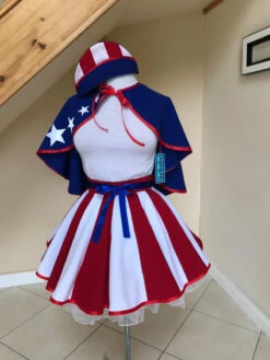 American Flag Costume,Cosplay Cape USO Cape