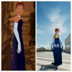 Anastasia Costume Blue Dress Cosplay Plus Size