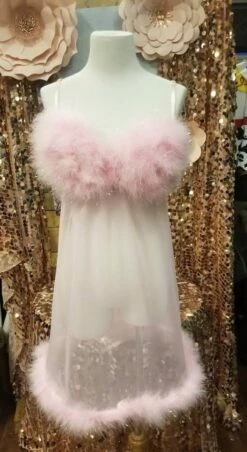 Austin Powers Movie - Kendall Jenner Fembot Costume Pink Dress With Gloves