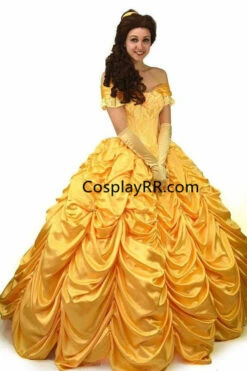 Princess Belle Dress Cosplay Costume Plus Size