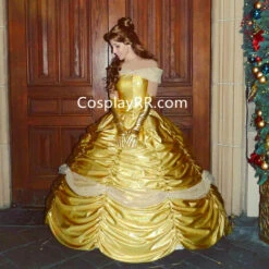 Belle Golden Dress Costume For Adult