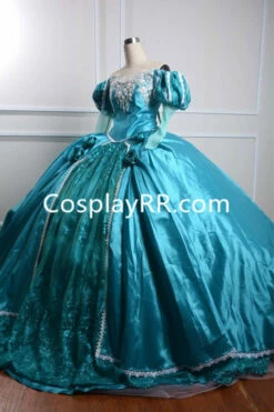 Princess Ariel Blue Dress Cosplay Costume Adults Plus Size -EpicCosplay Shop Blue Ariel Dress Little Mermaid Costume 4