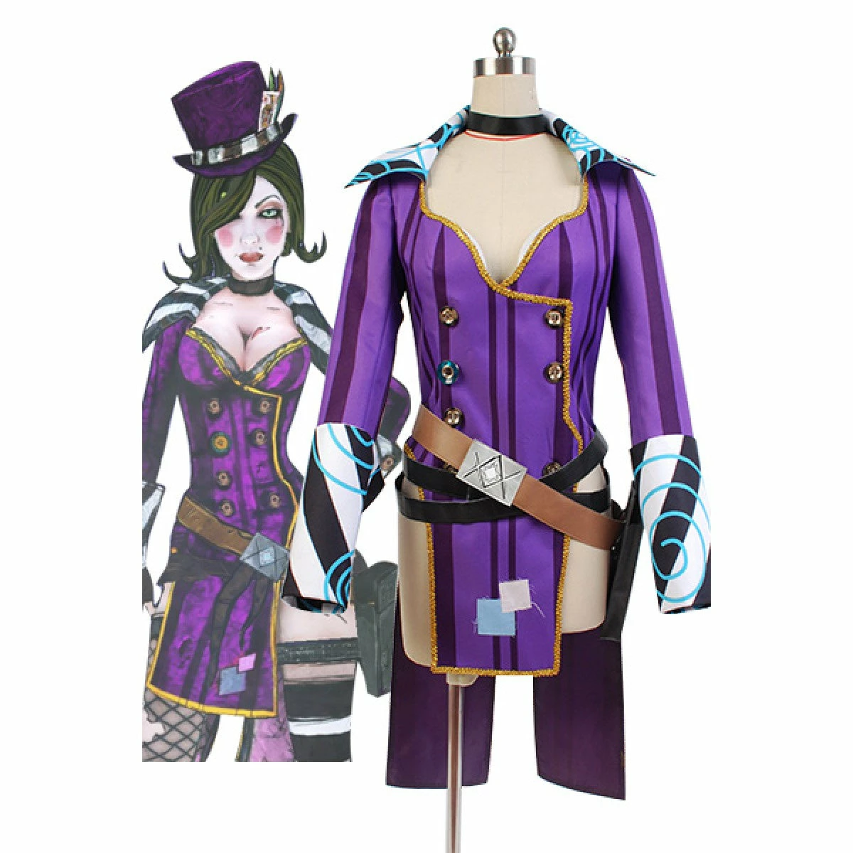 Borderlands 2 Mad Moxxi Costume Purple Uniform Outfits