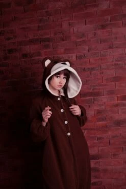 Brown Bear Kigurumi Pajama Costume For Adult 12 Brown Bear Kigurumi Pajama Costume For Adult -EpicCosplay Shop Brown bear kigurumi pajama costume for adult 4