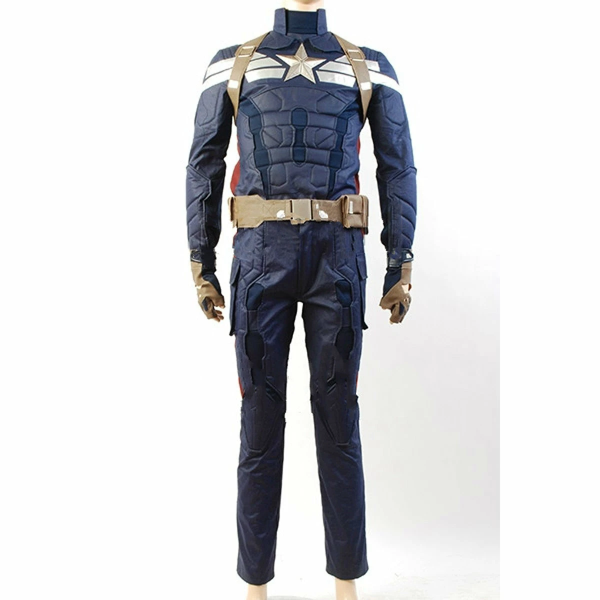 Captain America 2 The Winter Soldier Steve Rogers Costume Uniform Outfit