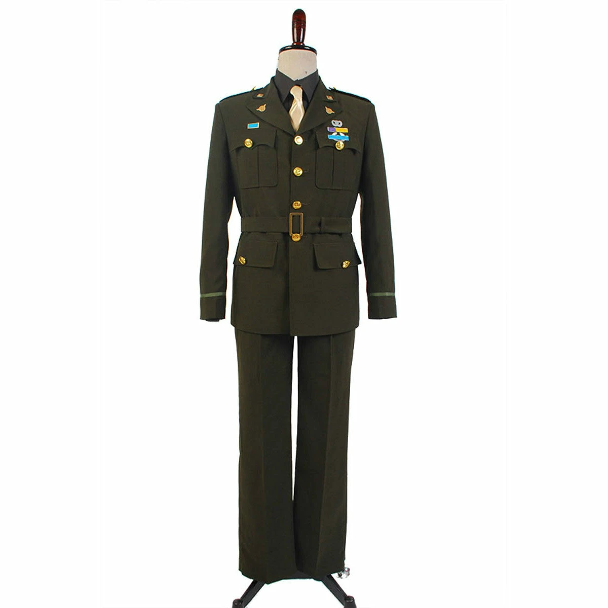 Captain America Steve Rogers Costume WWII Army SSR Uniform Outfits 4 Captain America Steve Rogers Costume WWII Army SSR Uniform Outfits - Image 2