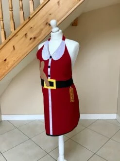 Mrs Claus Apron, Christmas Miss Santa Apron Festive Christmas Apron -EpicCosplay Shop ChristmasmissSantaApron 5