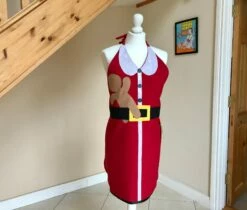 Mrs Claus Apron, Christmas Miss Santa Apron Festive Christmas Apron -EpicCosplay Shop ChristmasmissSantaApron 8