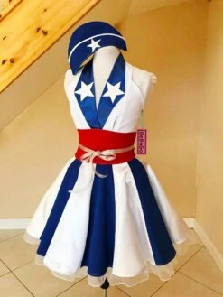 USO Dress Glitter Parade Costume, Cosplay America Dress