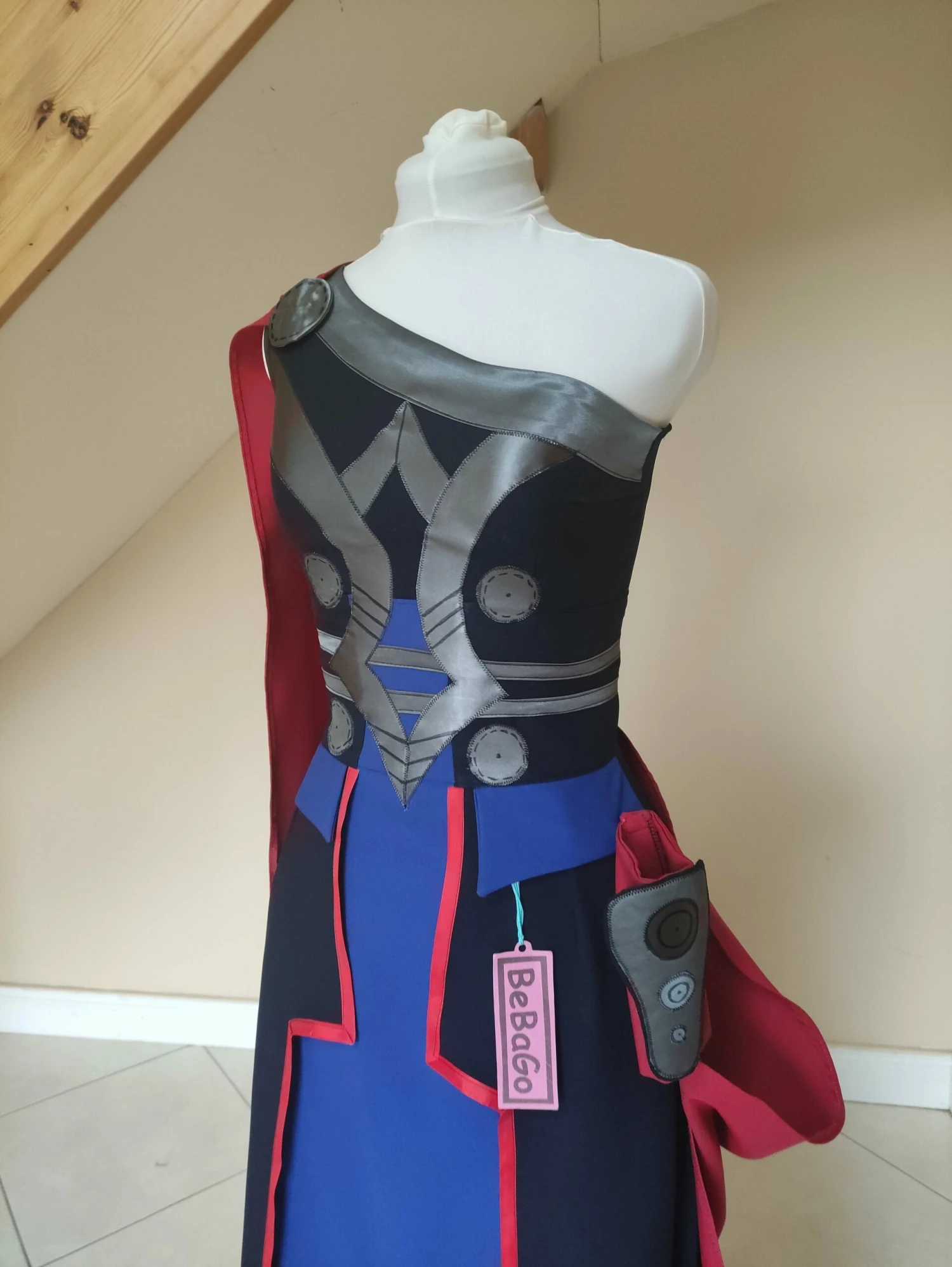 Lady Female Thunder Thor Dress Cosplay Costume 4 Lady Female Thunder Thor Dress Cosplay Costume - Image 2