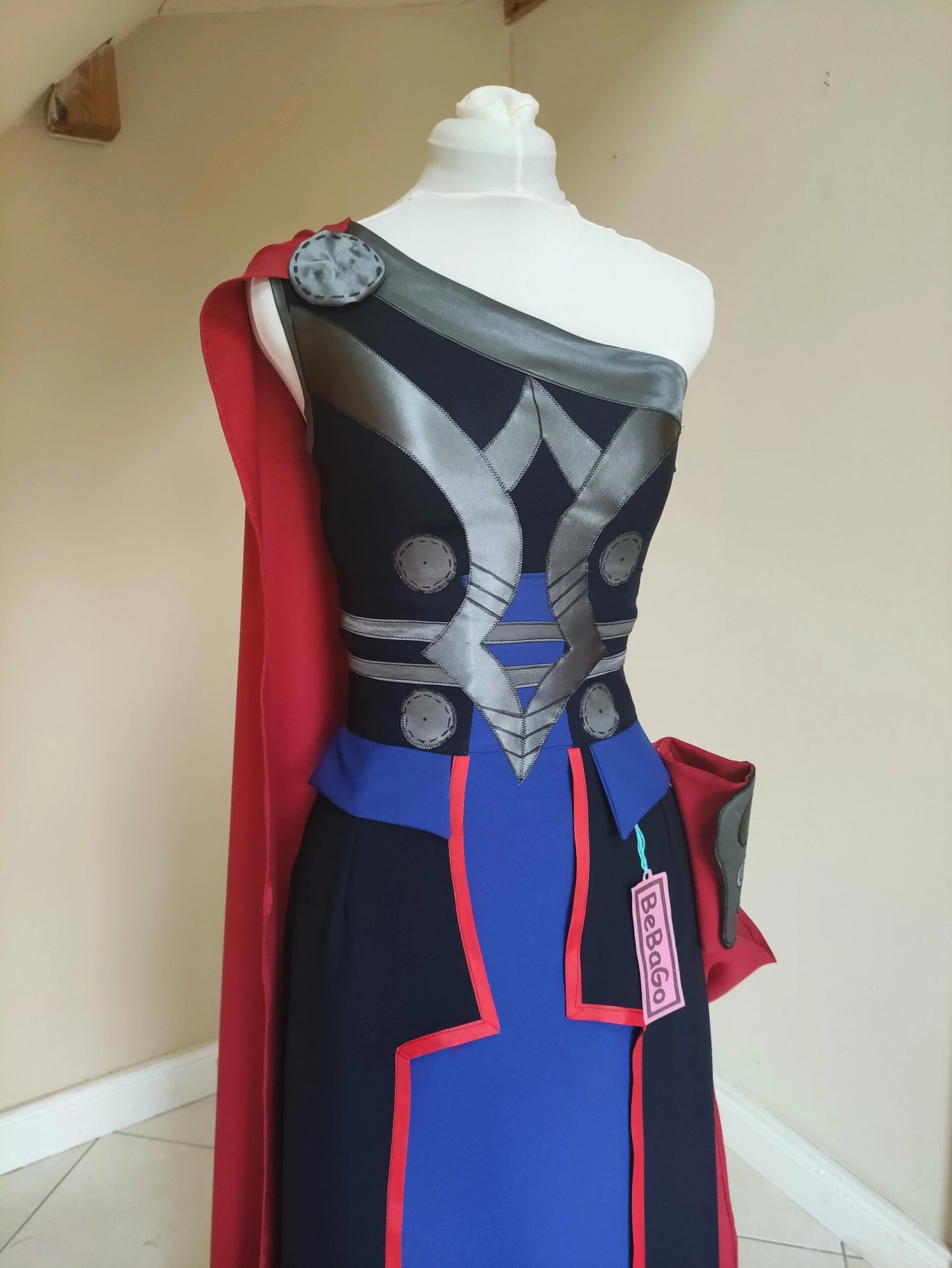 Lady Female Thunder Thor Dress Cosplay Costume 7 Lady Female Thunder Thor Dress Cosplay Costume - Image 5