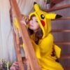 Custom Yellow Mouse Kigurumi Pajama Costume For Adult Onesie -EpicCosplay Shop Custom Yellow mouse kigurumi pajama Costume for adult onesie 1