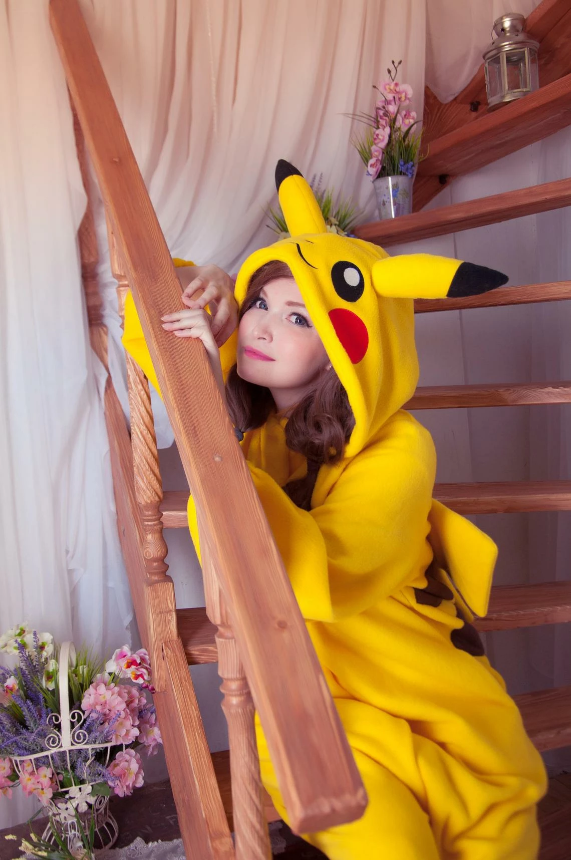 Custom Yellow Mouse Kigurumi Pajama Costume For Adult Onesie