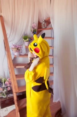 Custom Yellow Mouse Kigurumi Pajama Costume For Adult Onesie -EpicCosplay Shop Custom Yellow mouse kigurumi pajama Costume for adult onesie 4