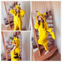 Custom Yellow Mouse Kigurumi Pajama Costume For Adult Onesie -EpicCosplay Shop Custom Yellow mouse kigurumi pajama Costume for adult onesie 5