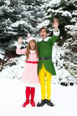 Christmas Buddy Elf Costume & Jovie Costume For Kids Adult