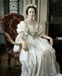 Emily Blunt As Queen Victoria Wedding Dress Cosplay Costume Inspired Gown In The Young Victoria -EpicCosplay Shop EMILYB 1
