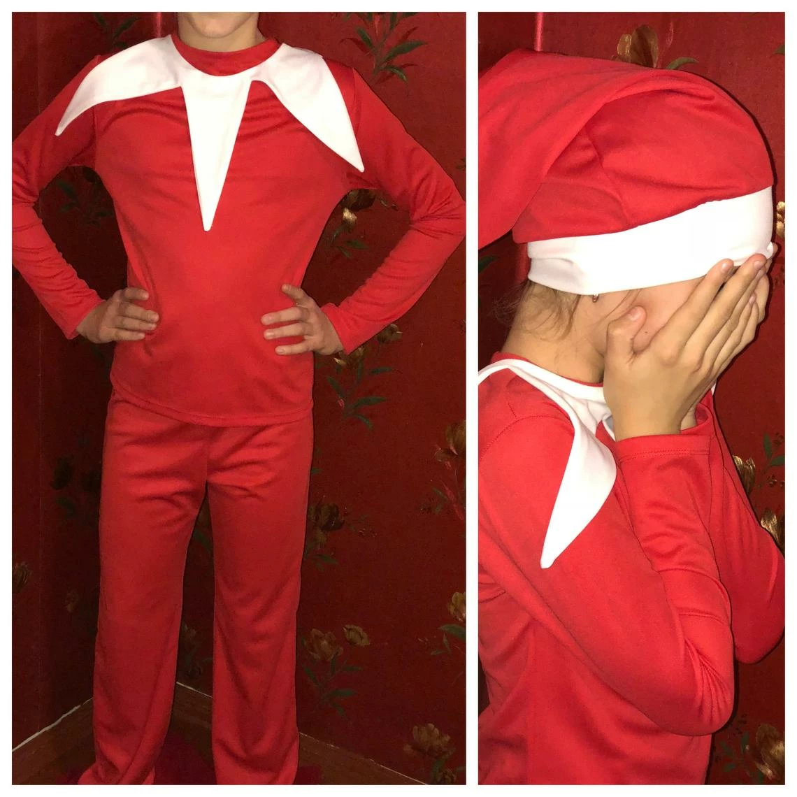 Elf Costume Christmas Pajamas Cosplay Costume 3 Elf Costume Christmas Pajamas Cosplay Costume