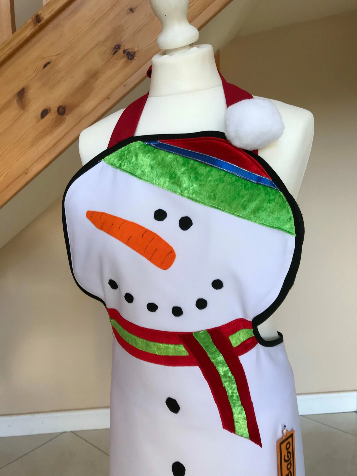 Festive Christmas Apron Christmas Snowman Apron Frosty Apron 6 Festive Christmas Apron Christmas Snowman Apron Frosty Apron - Image 4