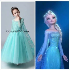 Frozen Elsa Snow Queen Dress Princess Costume For Girls Toddler