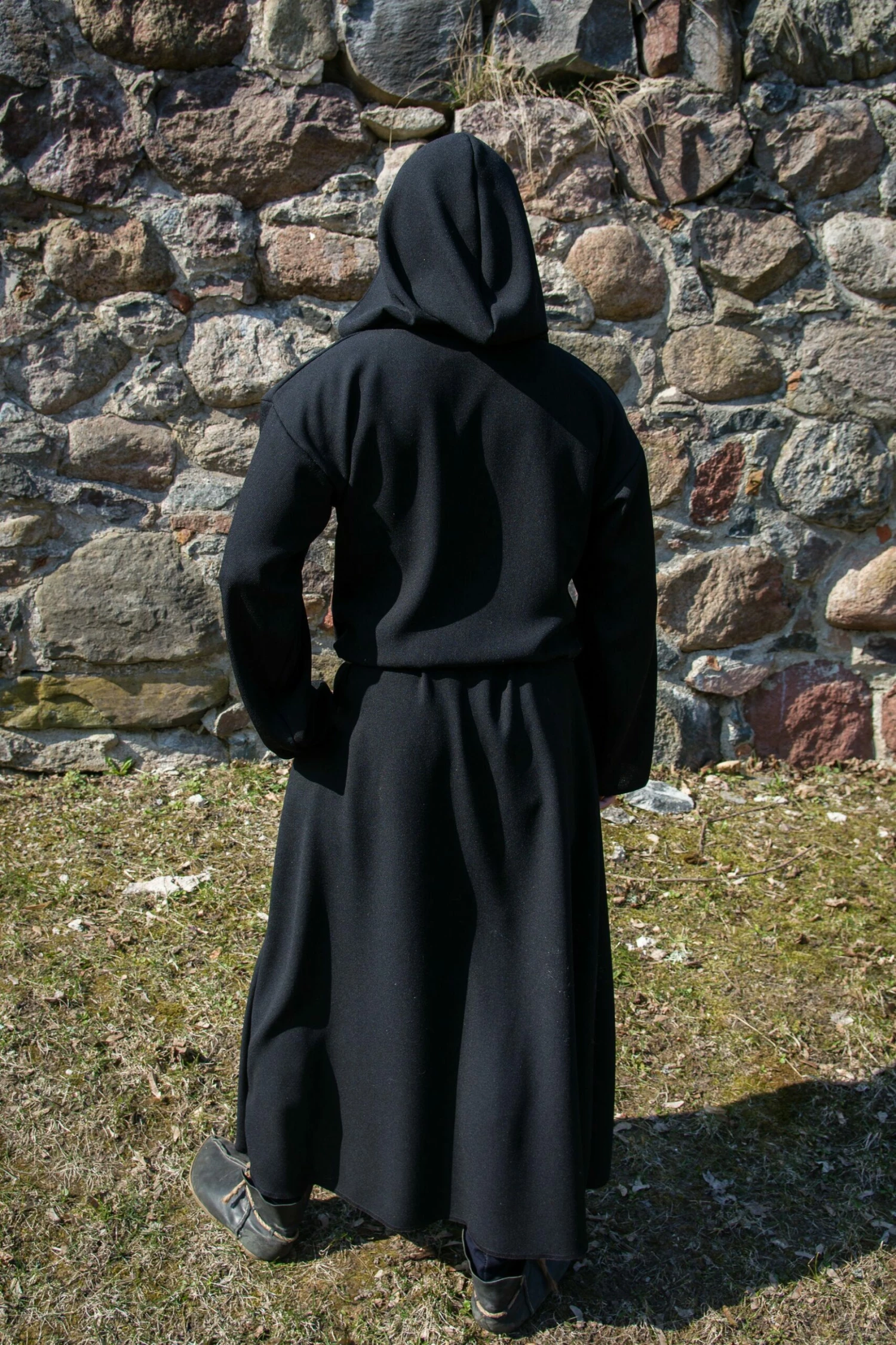 Priest Habit Ritual Clothing Grim Reaper Costume Mage Robe Wizard Tunic Warlock Dress Hooded Monk Robe Medieval Robe Cultist Costume 6 Priest Habit Ritual Clothing Grim Reaper Costume Mage Robe Wizard Tunic Warlock Dress Hooded Monk Robe Medieval Robe Cultist Costume - Image 4