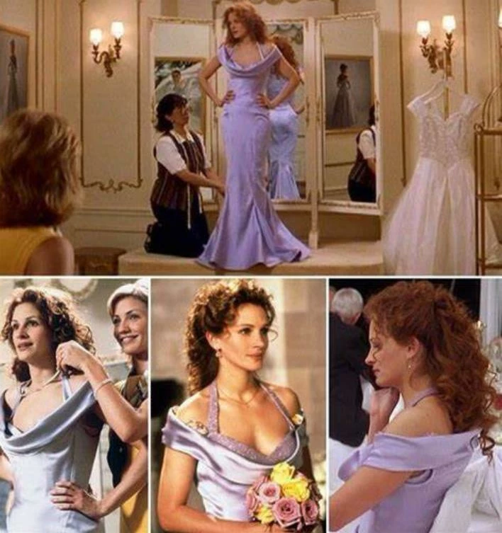 Julia Roberts As Julianne Potter Lavender Mermaid Bridesmaid Dress Stunning Gown In My Best Friend's Wedding 3 Julia Roberts As Julianne Potter Lavender Mermaid Bridesmaid Dress Stunning Gown In My Best Friend's Wedding