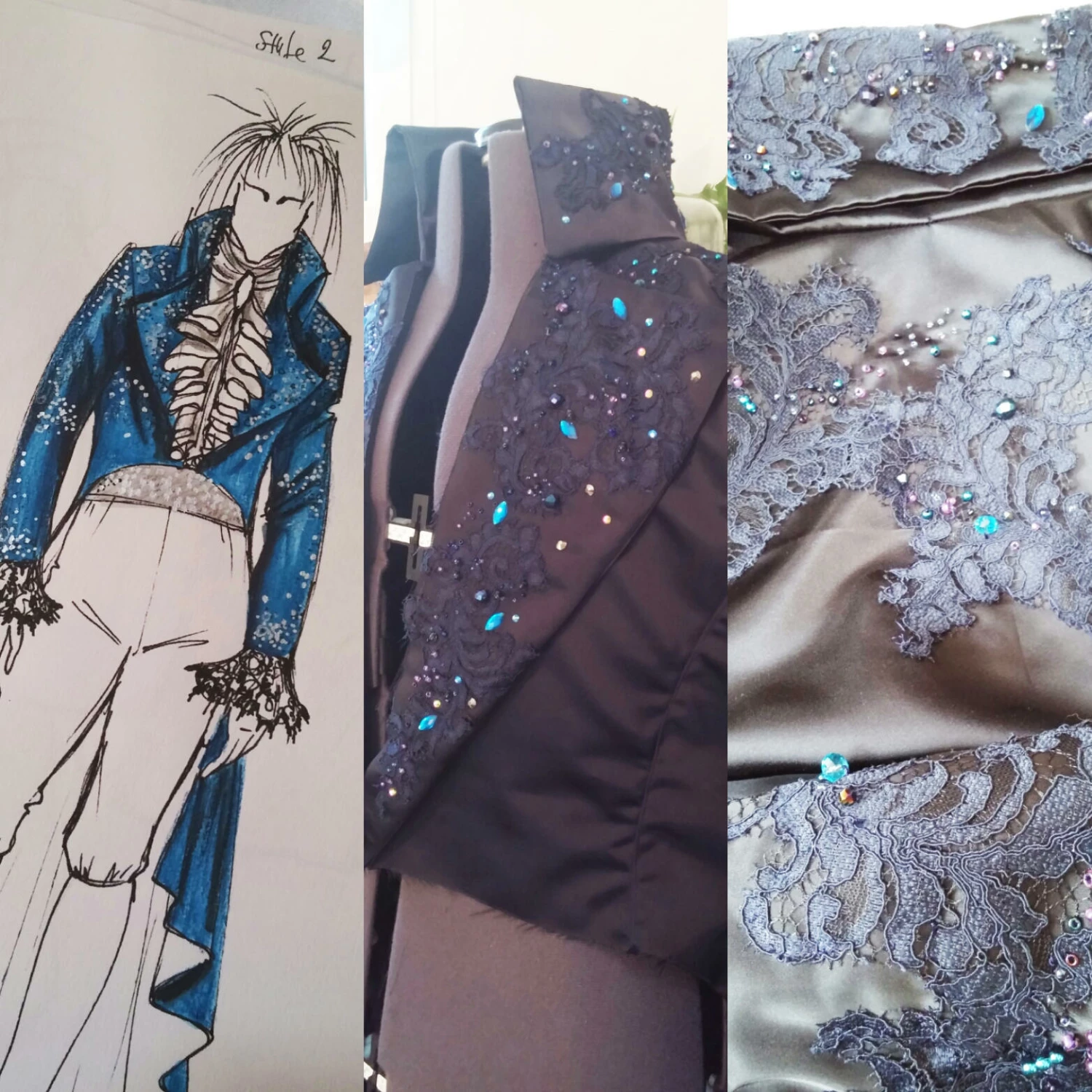 David Bowie Labyrinth Cosplay Men Costume Larp Renaissance Costume Set MADE TO ORDER Jareth The Goblin King Ball Blue Jacket 10 David Bowie Labyrinth Cosplay Men Costume Larp Renaissance Costume Set MADE TO ORDER Jareth The Goblin King Ball Blue Jacket - Image 8