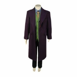 Joker Costume Purple Wool Trench Coat For Cheap