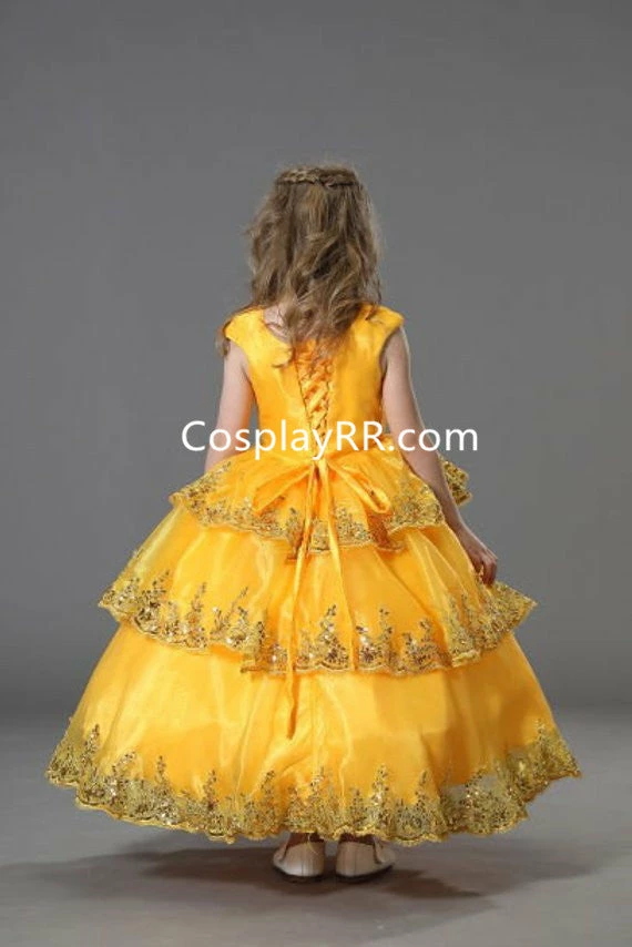 Princesss Belle Dress 2017 Movie For Girls Toddler 5 Princesss Belle Dress 2017 Movie For Girls Toddler - Image 3