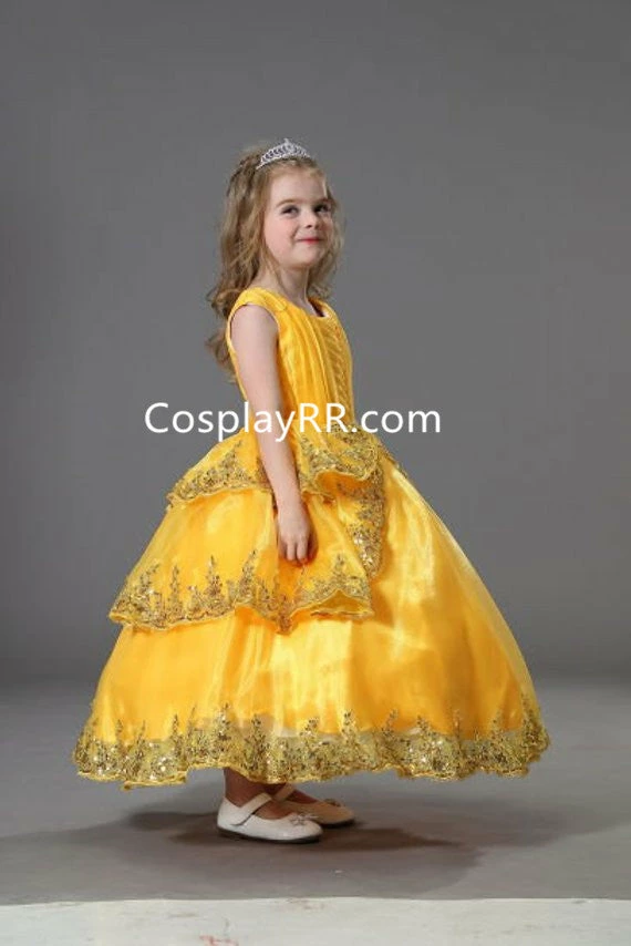 Princesss Belle Dress 2017 Movie For Girls Toddler 4 Princesss Belle Dress 2017 Movie For Girls Toddler - Image 2