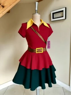 Archer Gaston Outfit, Hunter Gaston Costume Red And Forest Green Gaston Costume