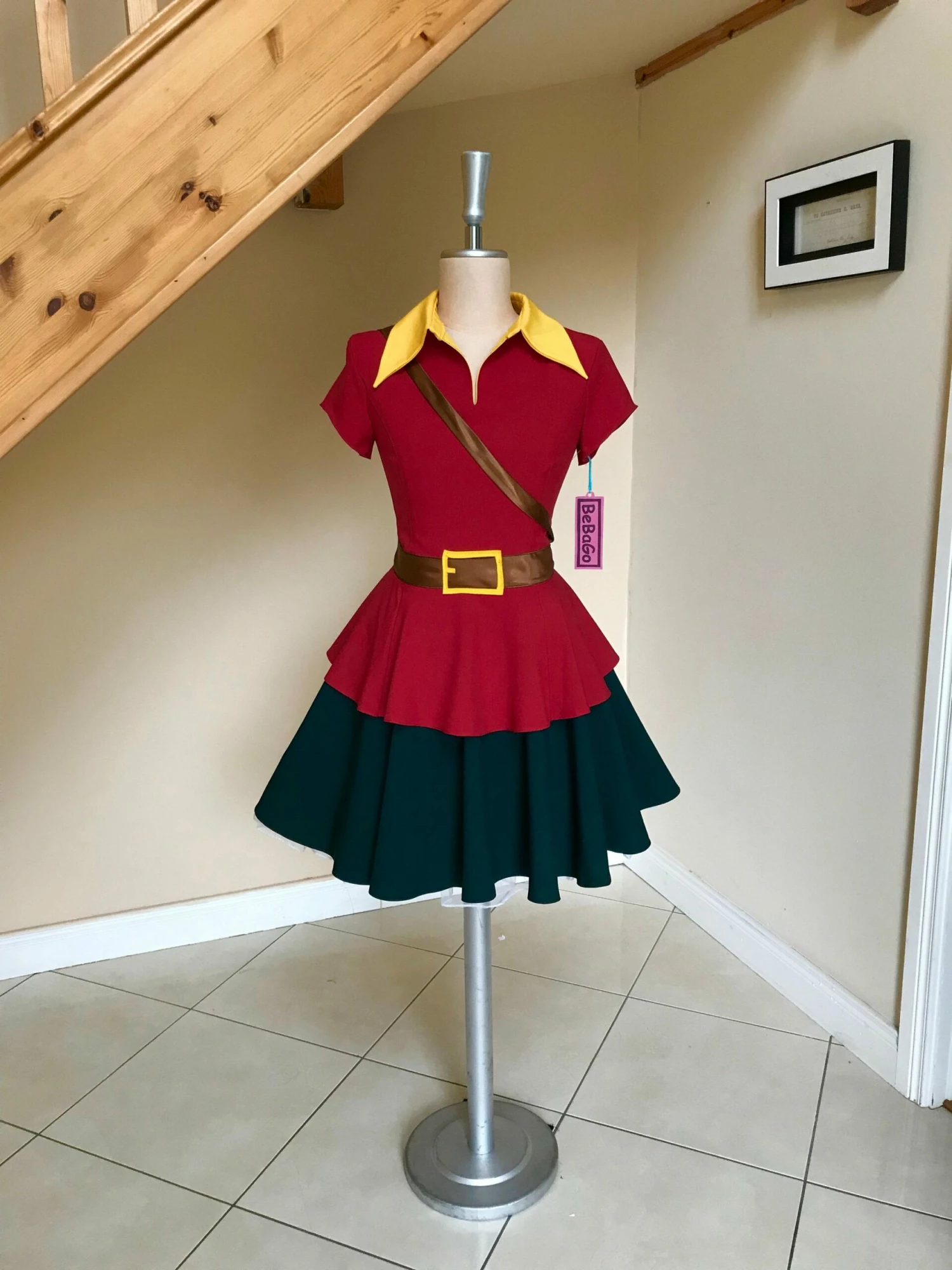 Archer Gaston Outfit, Hunter Gaston Costume Red And Forest Green Gaston Costume 5 Archer Gaston Outfit, Hunter Gaston Costume Red And Forest Green Gaston Costume - Image 3