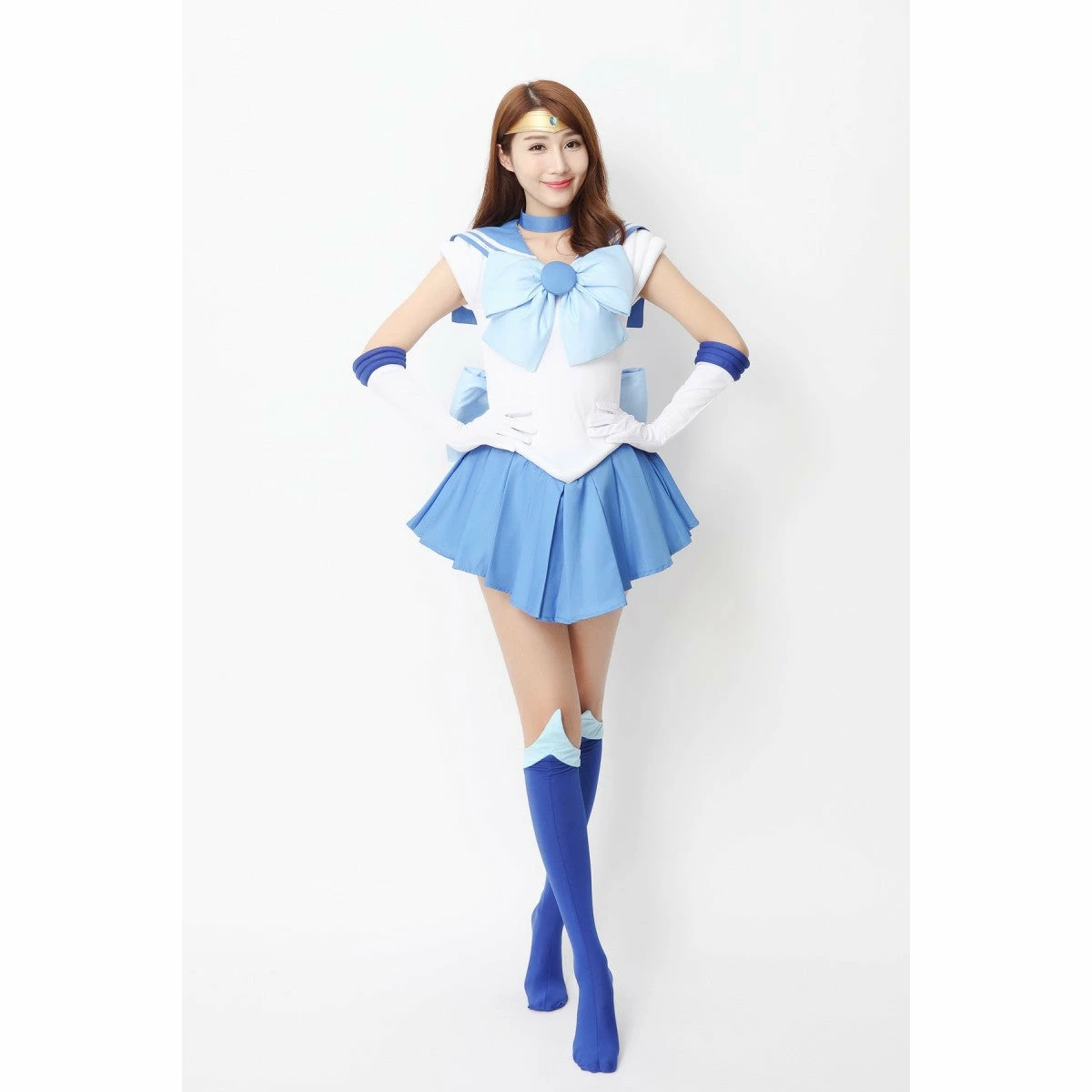 Sailor Moon Sailor Mercury Ami Mizuno Cosplay Costume 3 Sailor Moon Sailor Mercury Ami Mizuno Cosplay Costume