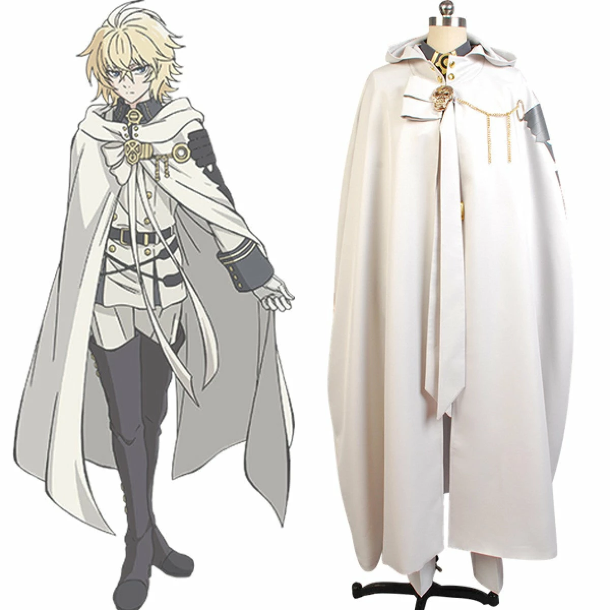Seraph Of The End Vampires Cosplay Mikaela Hyakuya Costume Uniform Outfit