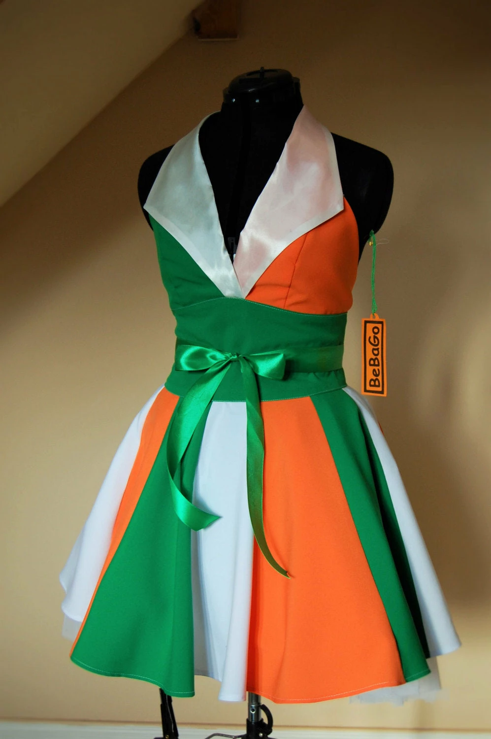 St Patricks Day Dress, Party Costume Parede Dress Irish Flag Dress 3 St Patricks Day Dress, Party Costume Parede Dress Irish Flag Dress
