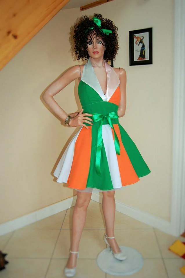 St Patricks Day Dress, Party Costume Parede Dress Irish Flag Dress 4 St Patricks Day Dress, Party Costume Parede Dress Irish Flag Dress - Image 2