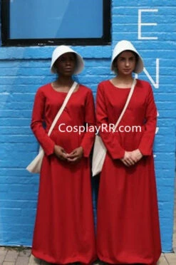 Handmaid's Tale Costume With Dress,Bonnet,Bag 10 Handmaid's Tale Costume With Dress,Bonnet,Bag -EpicCosplay Shop Tale Costume Dress bonnet and bag 2