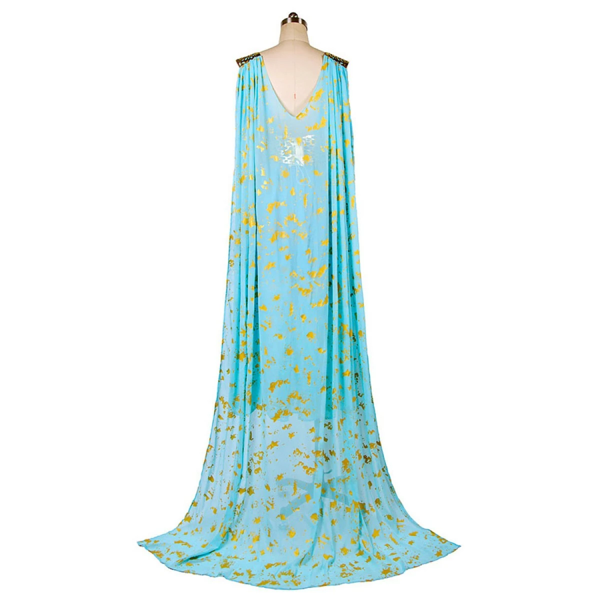 The Game Of Thrones Daenerys Targaryen Blue Dress Cospaly Costume 3 The Game Of Thrones Daenerys Targaryen Blue Dress Cospaly Costume
