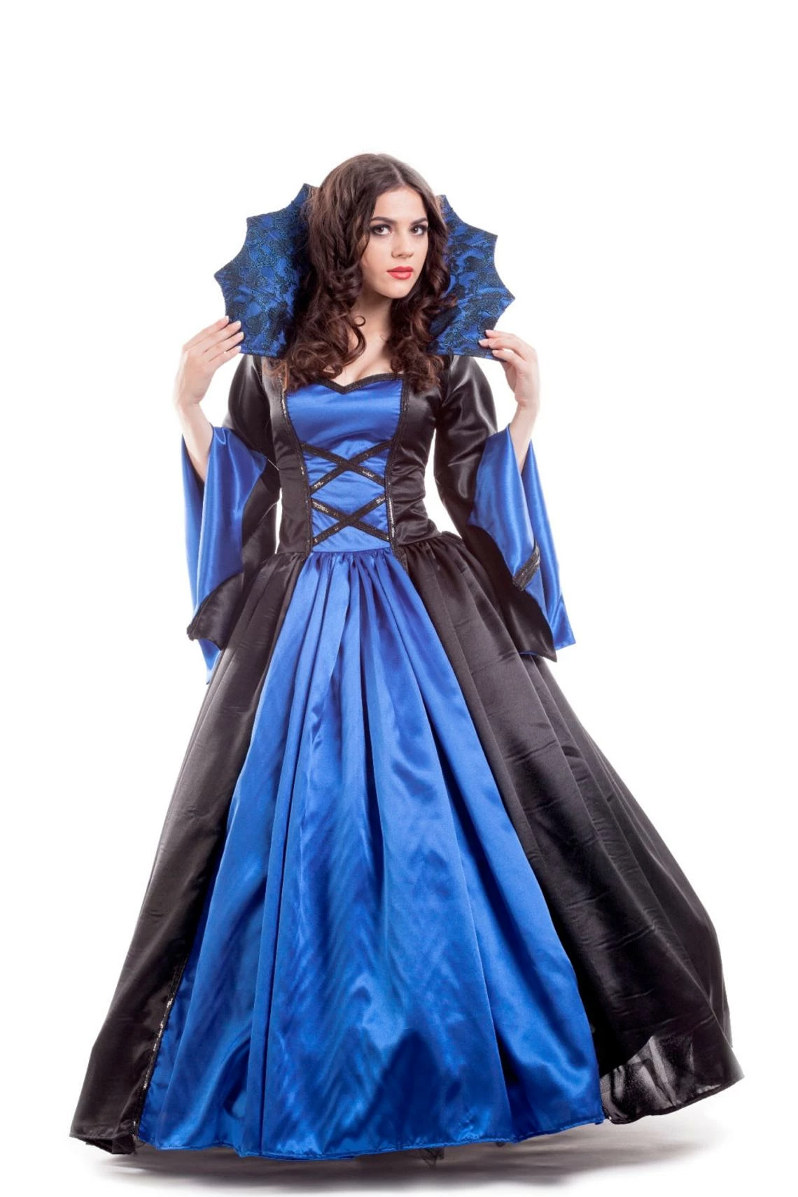 Vampire Queen Costume Satin Vampire Cosplay Dress 4 Vampire Queen Costume Satin Vampire Cosplay Dress - Image 2
