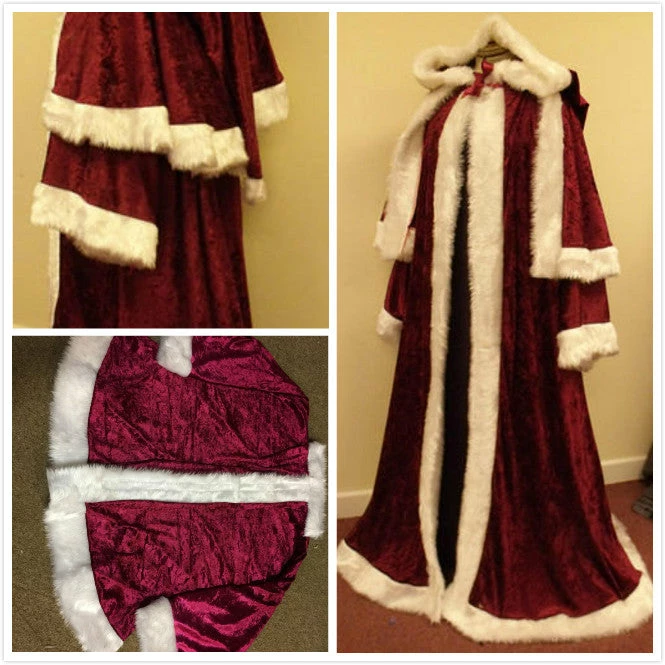 Velvet St Nicholas Father Christmas Santa Xmas Robe 7 Velvet St Nicholas Father Christmas Santa Xmas Robe - Image 5