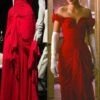 Vivian Ward Crimson 0ff The Shoulder Dress Julia Roberts Red Dress In Pretty Woman With Gloves -EpicCosplay Shop VivianWardCrimson0fftheShoulderDressJuliaRobertsRed1