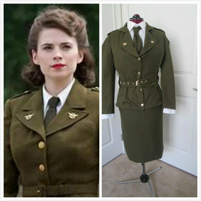 World War II Military Uniform Cosplay Costume 1940's Outfit Womens Military Outfit - Image 5