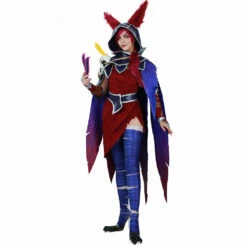 Xayah Costume Woman The Rebel Cosplay Halloween Costume Outfit With Ears, Bird Feet Covers And Skull -EpicCosplay Shop Xayah Costume Woman The Rebel Cosplay Halloween costume Outfit with Ears Bird feet covers and Skull 5